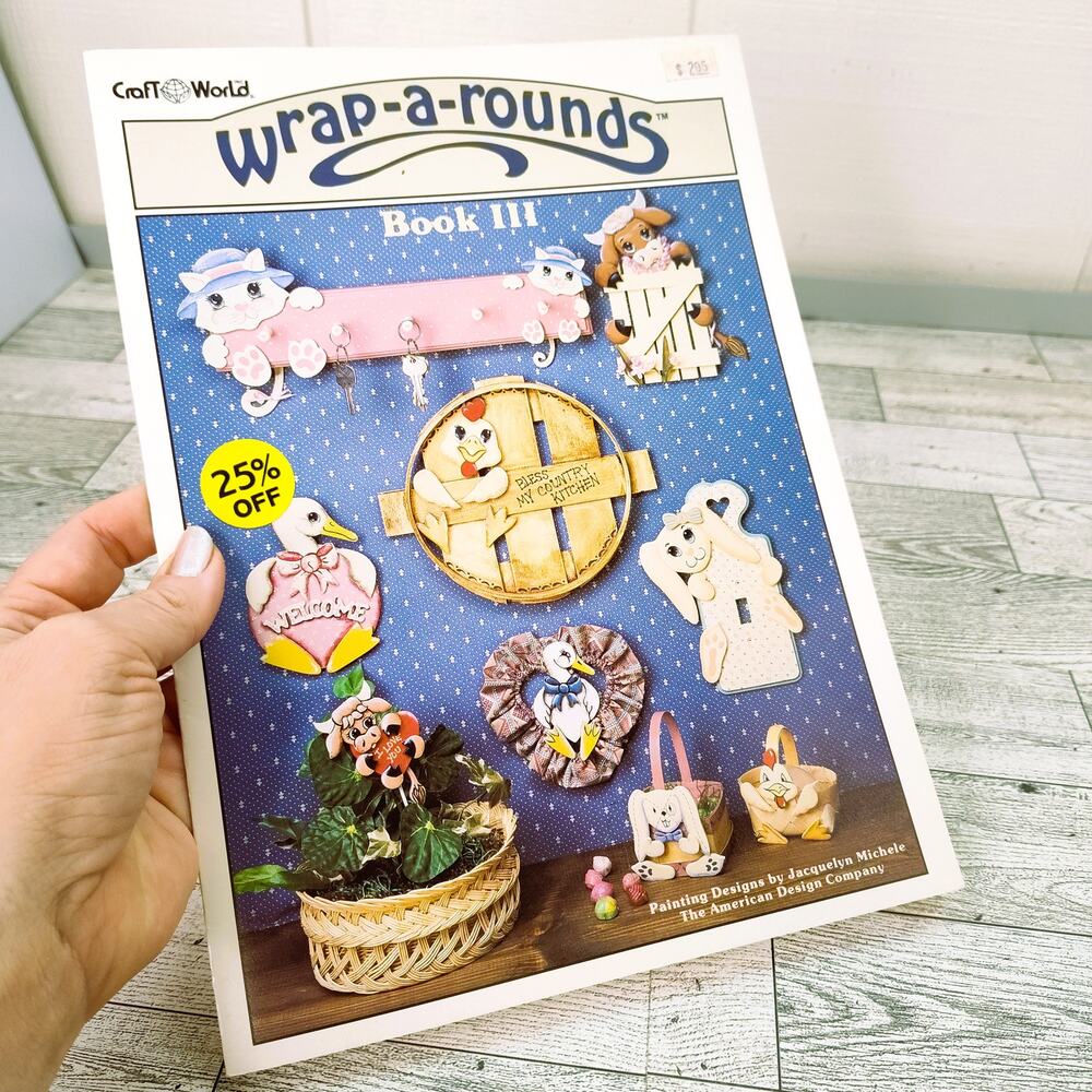 Wrap-A-Rounds Book III Painting Designs 1988 Vtg Craft Booklet Patterns Folk Art
